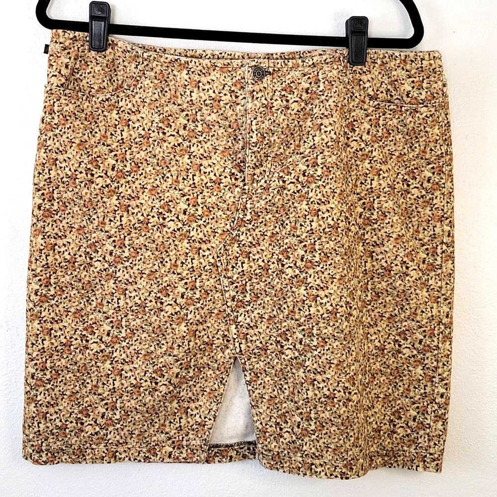 Ralph Ralph Lauren Skirt Women's 12 Floral Corduroy Western Prairie Cowgirl
